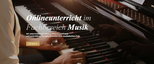 Onlineunterricht im Fachbereich Musik, Klavier, Komposition, Arrangieren, Musikproduktion